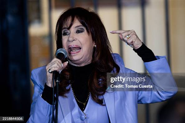Cristina Fernandez de Kirchner Attends A Rally With Leaders Of Justicialista Party Cristina Fernandez de Kirchner Attends A Rally With Leaders Of Justicialista Party