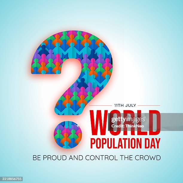 world population day modern vector illustration - dense population stock illustrations
