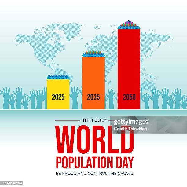 world population day chart - helping neighbor stock illustrations