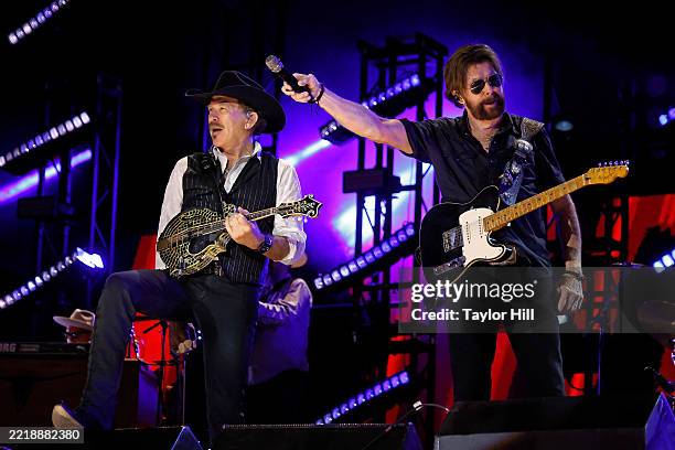 Kix Brooks and Ronnie Dunn of Brooks & Dunn perform during CMA Fest 2025 at the main stage at Nissan Stadium on June 05, 2025 in Nashville, Tennessee.