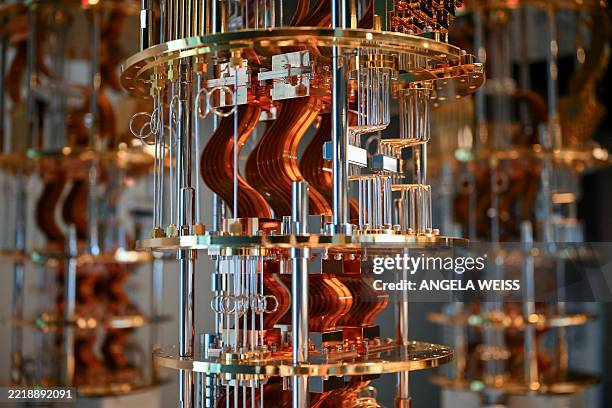 Parts of the IBM Quantum System Two are displayed at IBM Thomas J. Watson Research Center on June 6, 2025 in Yorktown Heights, New York. Technology...