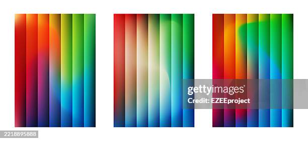 modern gradient poster background vector set. minimalist style cover template with vibrant perspective 3d geometric prism shapes collection. ideal design for social media, cover, banner, flyer. - slogan stock illustrations