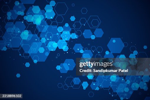 Hexagons pattern on blue background. Genetic research, molecular structure. Chemical engineering. Hexagons pattern on blue background. Genetic research, molecular structure. Chemical engineering.