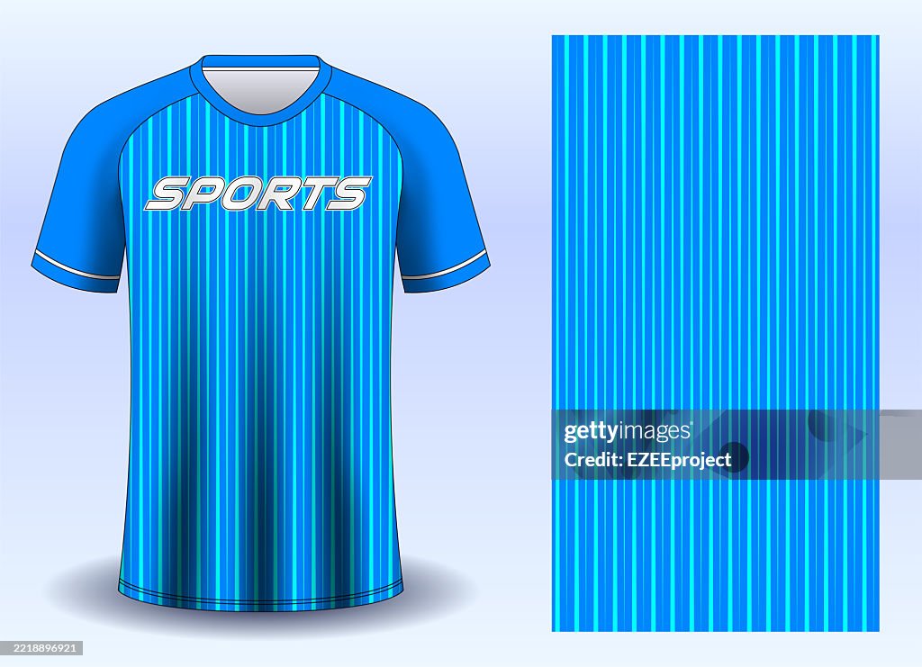Football jersey design. Soccer jersey template. Jersey sport mockup. Sport t-shirt design. Uniform jersey front view.