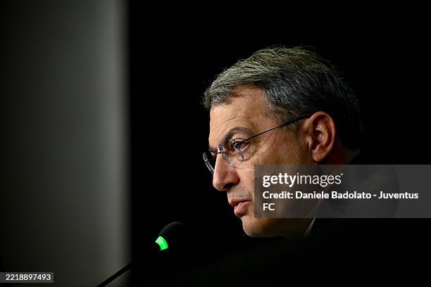 Juventus General Manager Damien Comolli attends a press conference at Allianz stadium on June 10, 2025 in Turin, Italy.
