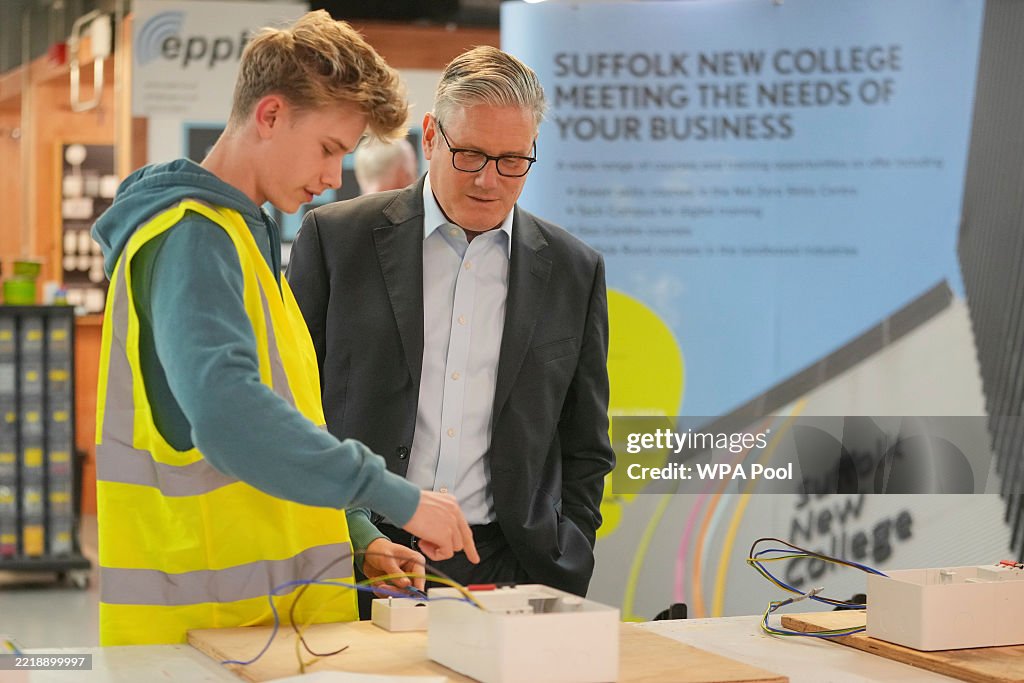Prime Minister Keir Starmer Makes Energy-Related Visits In Suffolk