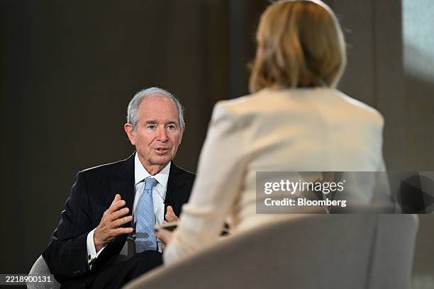Steve Schwarzman, chief executive officer of Blackstone Inc., during a Bloomberg Television interview in London, UK, on Tuesday, June 10, 2025....