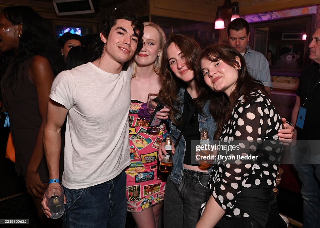 Addison Rae Box Built Conan Gray attends the Addison Rae Spotify release party at The Box ...