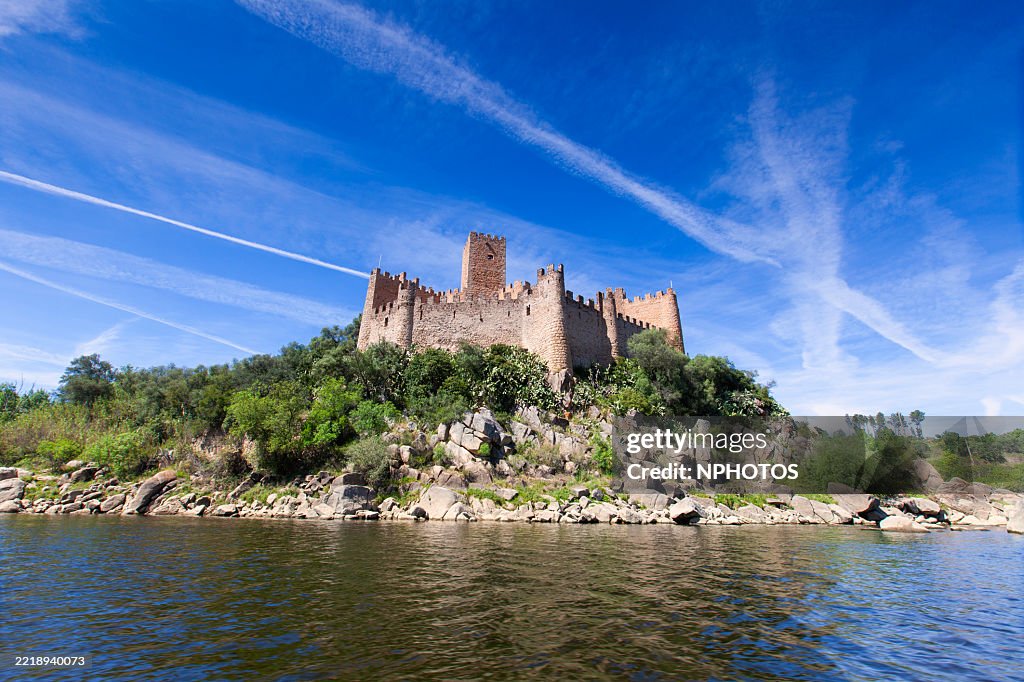 Almourol castle on the Tagus river, Ribatejo, Portugal
