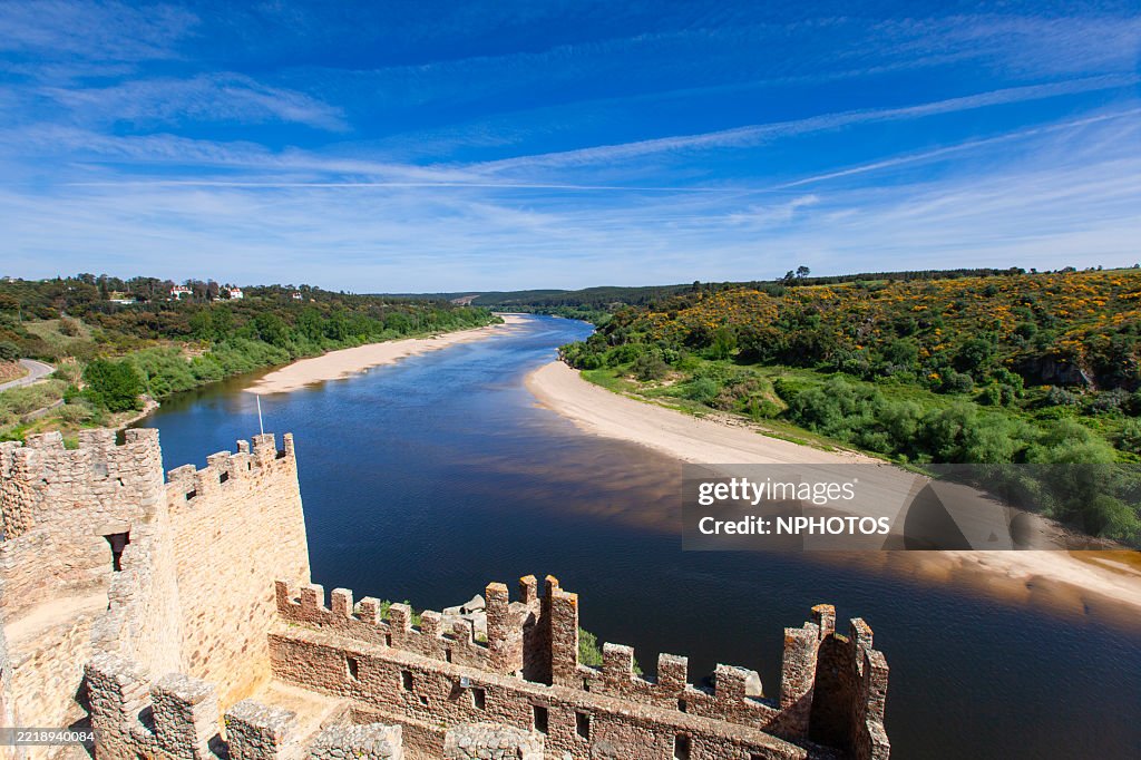 Almourol castle on the Tagus river, Ribatejo, Portugal