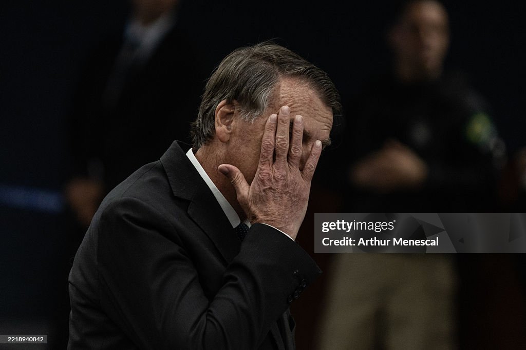 Former President Of Brazil Jair Bolsonaro Is Interrogated In Trial For Coup Accusations