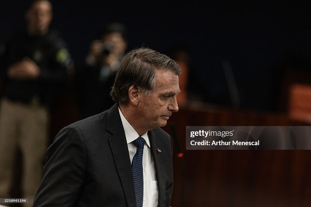 Former President Of Brazil Jair Bolsonaro Is Interrogated In Trial For Coup Accusations
