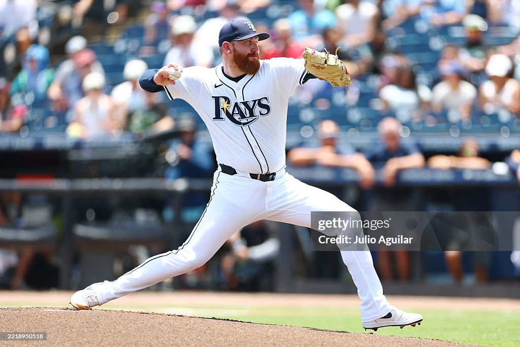 Miami Rays Zack Littell of the Tampa Bay Rays delivers a pitch in the first ...