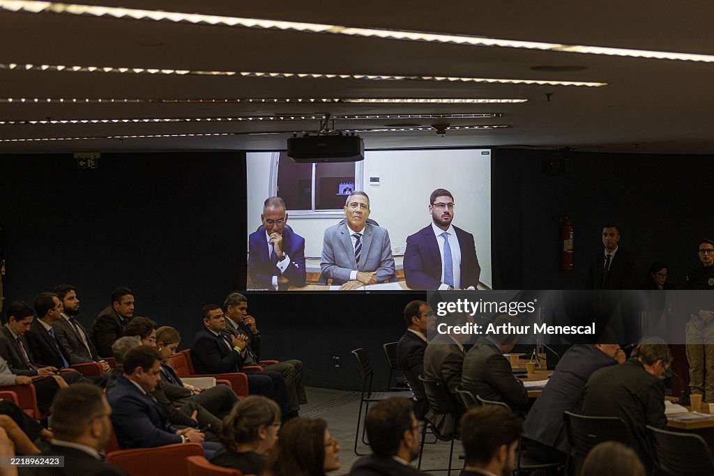 Former President Of Brazil Jair Bolsonaro Is Interrogated In Trial For Coup Accusations