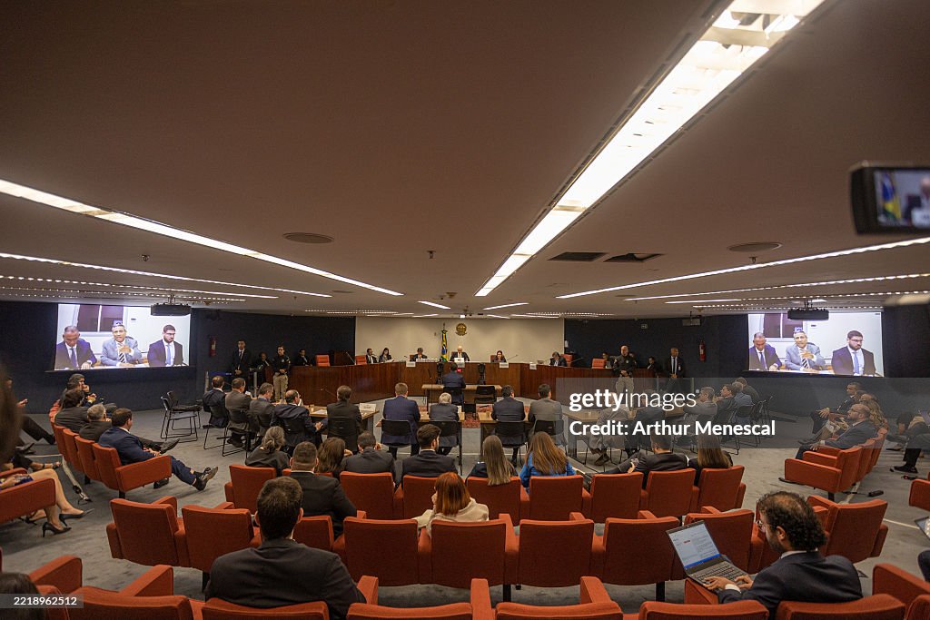 Former President Of Brazil Jair Bolsonaro Is Interrogated In Trial For Coup Accusations