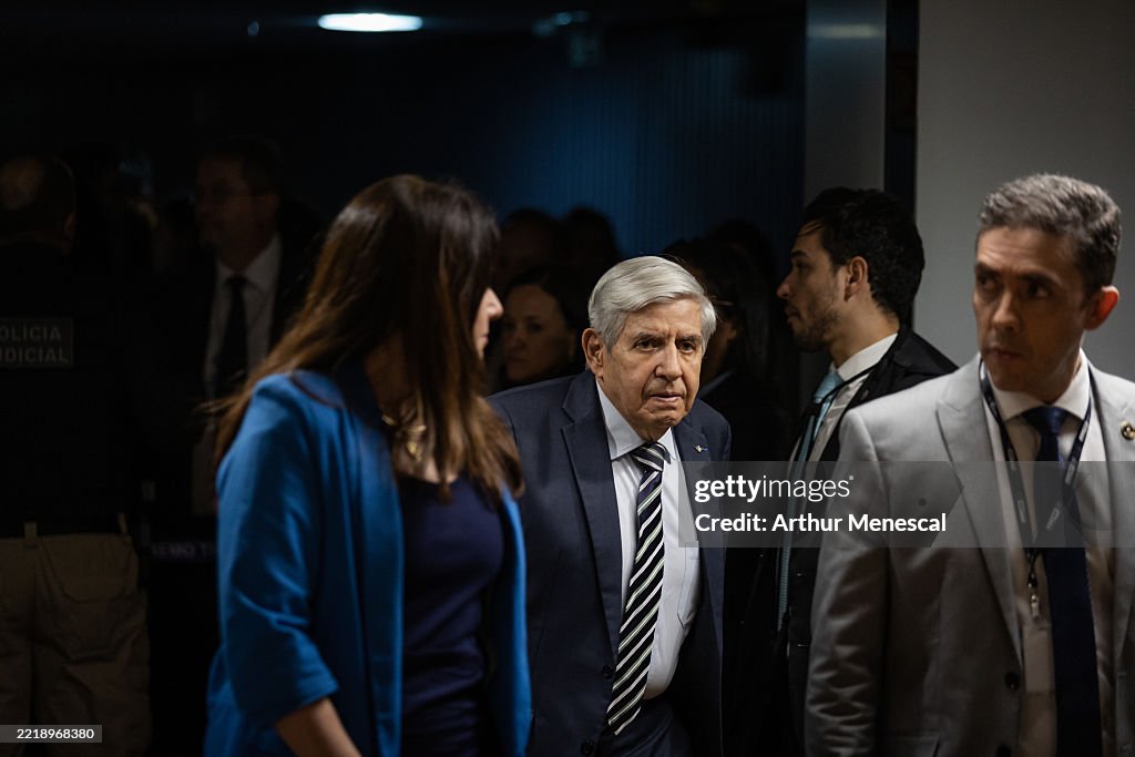 Former President Of Brazil Jair Bolsonaro Is Interrogated In Trial For Coup Accusations