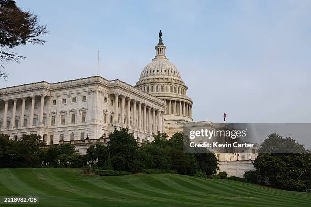 The U.S. Capitol Building is seen at dusk on June 10, 2025 in Washington, DC.