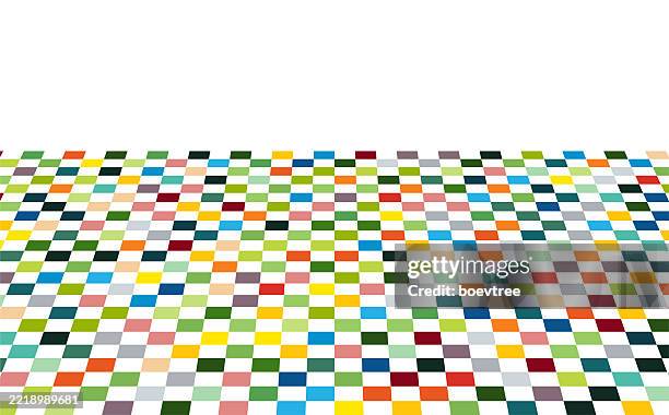 abstract colors perspective chess border background - infinity wall stock illustrations
