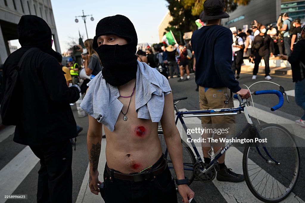 People Protest Outside The Metropolitan Detention Center In Los Angeles