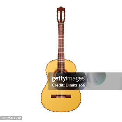 Classical guitar in realistic vector design Classical guitar in realistic vector design