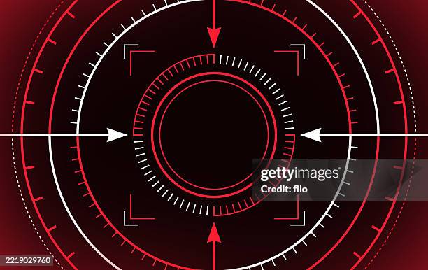 target frame abstract focus background - military target stock illustrations