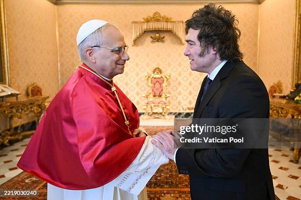 Pope Leo XIV meets Argentina President Javier Milei Pope Leo XIV meets Argentina President Javier Milei