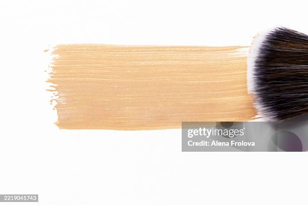 makeup swatch founfation in white background - matte finish stock pictures, royalty-free photos & images