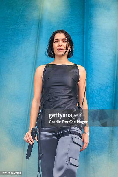 Ary performs on stage at the Neon Festival on June 07, 2025 in Trondheim, Norway.