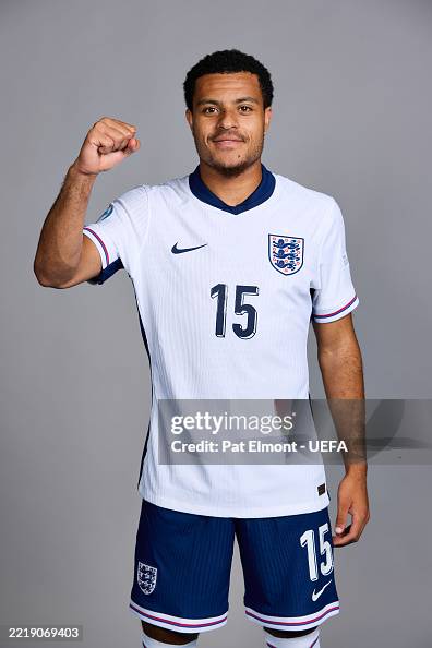 Cj Riley CJ Egan-Riley of England poses for a portrait ahead of the UEFA... News ...