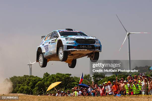 Nikolay Grayzin of Bulgaria and Toksport WRT, competes in his Skoda Fabia Rally2 Evo during Day 3 of Rally Italia Sardegna, Round 5 of the 2025 FIA...