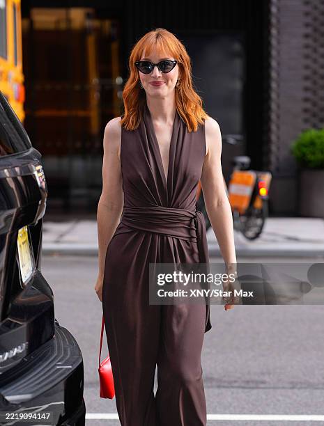 Leighton Meester is seen on June 11, 2025 in New York City.