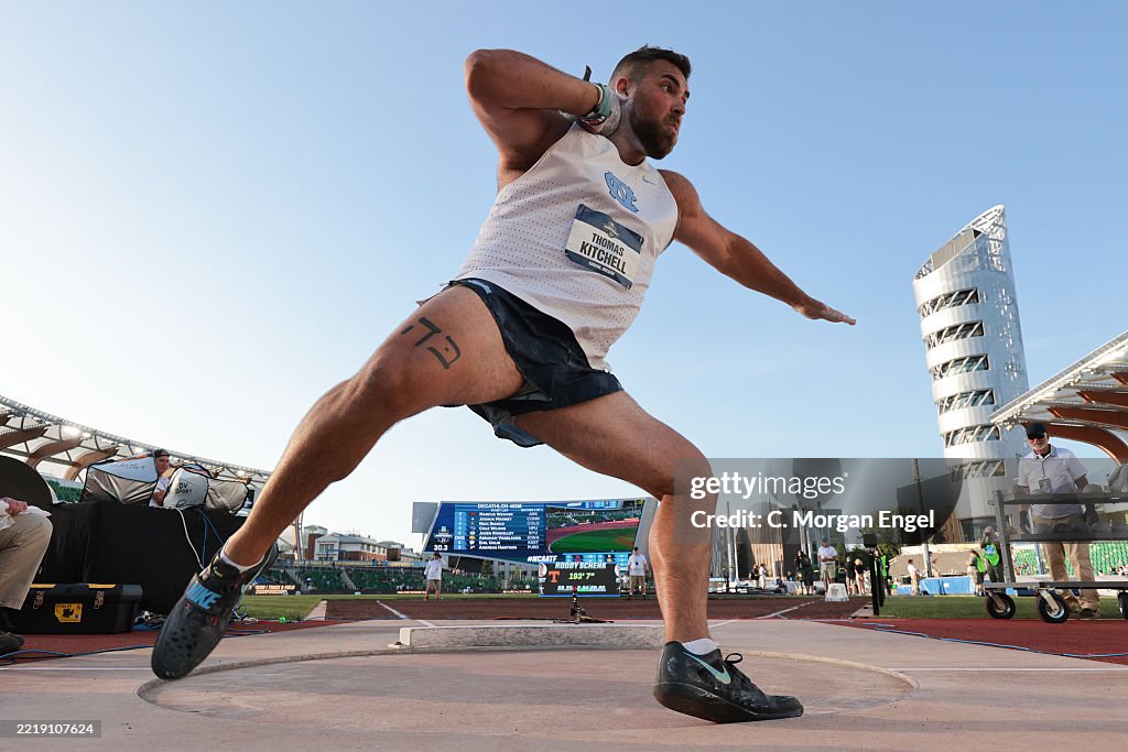 Tom Kitchell Thomas Kitchell of the North Carolina Tar Heels competes in shotput ...