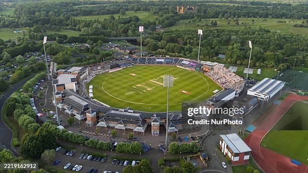 General view of the Banks Home Riverside during the Vitality Blast T20 match between Durham Cricket and Derbyshire Falcons at the Banks Homes...