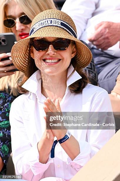 Natalie Portman attends the 2025 French Open at Roland Garros on June 08, 2025 in Paris, France.