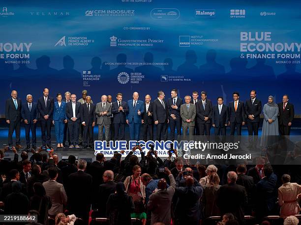 Brazil's President Luiz Inacio Lula da Silva, France's President Emmanuel Macron, Prince Albert II of Monaco, Costa Rica's President Rodrigo Chaves...