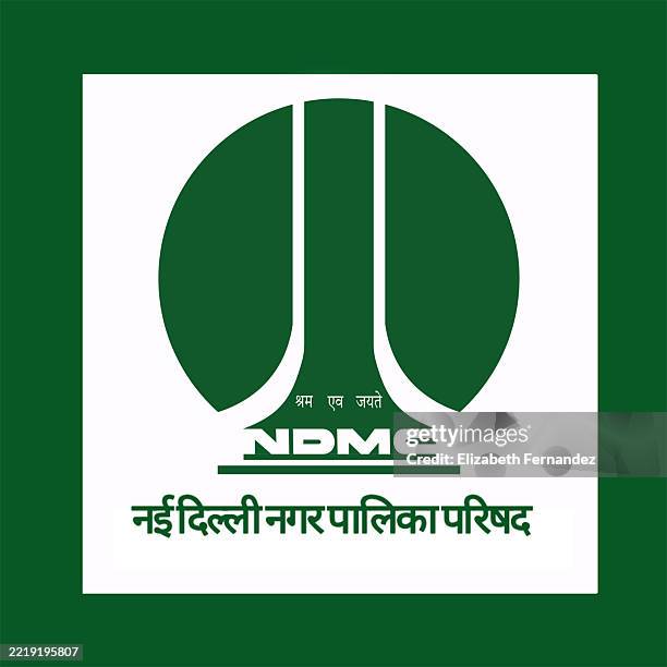 flag of new delhi municipal council, india - republic day india stock pictures, royalty-free photos & images
