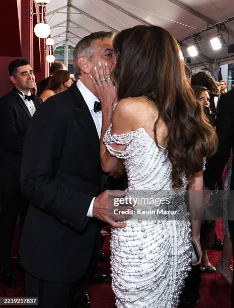 George Clooney and Amal Clooney attend The 78th Annual Tony Awards at Radio City Music Hall on June 08, 2025 in New York City.