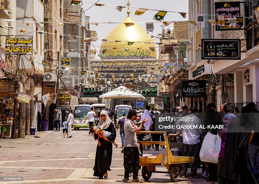 Muslims In Iraq The golden dome of the Imam Ali Shrine is pictured in Iraq's central ...