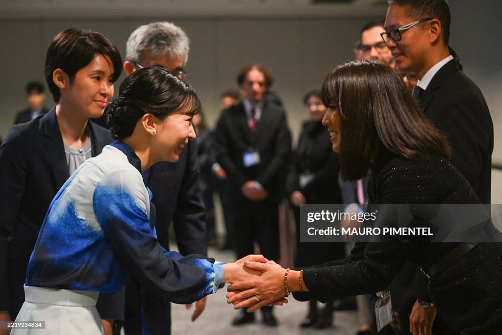 Kako Rajar Japan's Princess Kako of Akishino greets Brazilian actress Danni ...