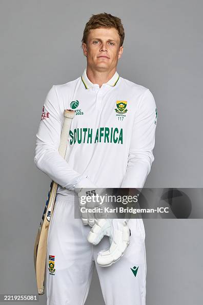 Ryan Rickelton of South Africa poses for a portrait during the ICC ...