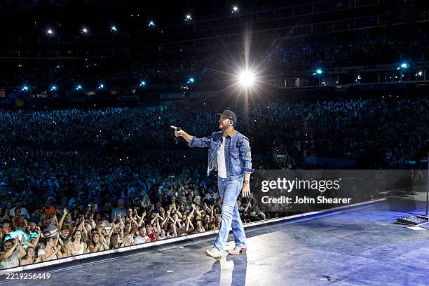 Luke Bryan performs onstage during day four of CMA Fest 2025 at at Nissan Stadium on June 08, 2025 in Nashville, Tennessee.