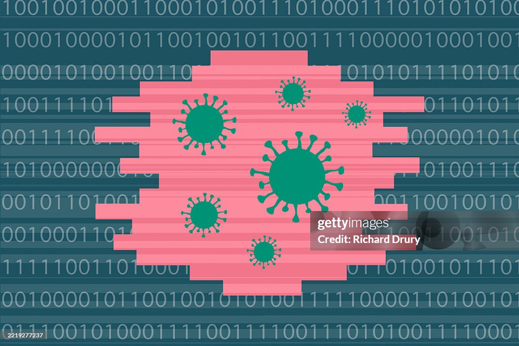 Software virus breaching a computer firewall