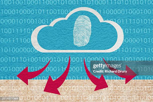 fingerprint in the cloud - authentication vulnerability stock pictures, royalty-free photos & images