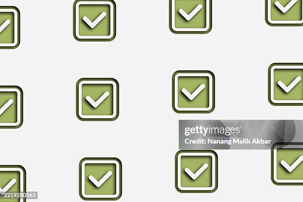 paper cut check box with check mark or approve icon pattern for background design - background verification stock illustrations