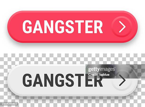 gangster - 3d click web buttons on blank background - package theft stock illustrations