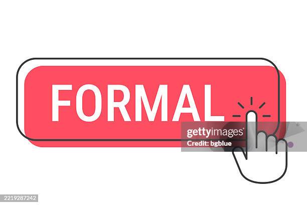 Formal Click Button With Hand Cursor On White Background High-Res ...