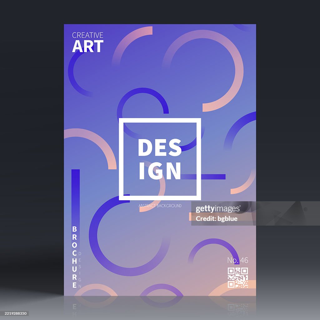 Brochure template layout, Blue cover design, business annual report, flyer, magazine