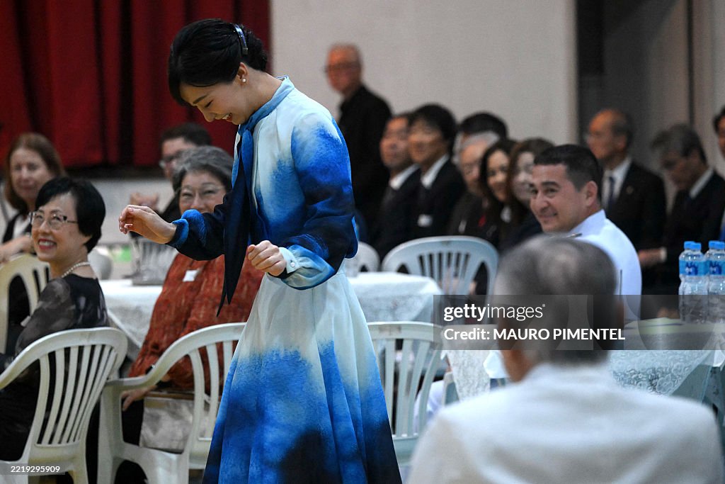 Kako Rajar Japan's Princess Kako of Akishino dances during a ceremony with the ...