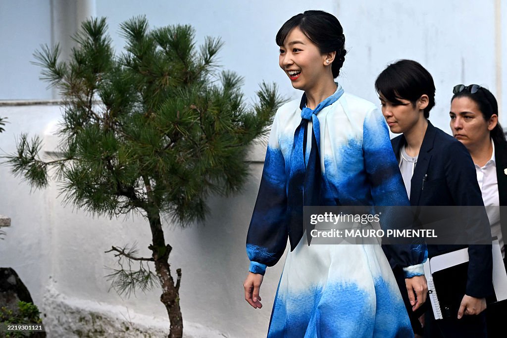 Kako Rajar Japan's Princess Kako of Akishino smiles as she attends a ceremony ...