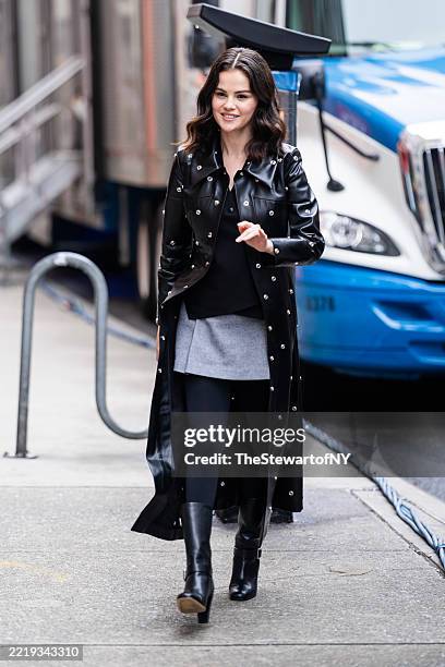 Selena Gomez is seen filming 'Only Murders in the Building' in the Upper West Side on June 09, 2025 in New York City.
